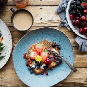 French toast with fresh fruit.