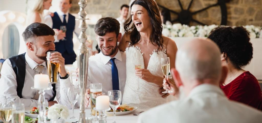 A bride at her wedding.
